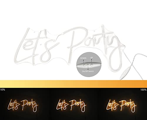 Let's Party LED Neon Signs  21''x 10''