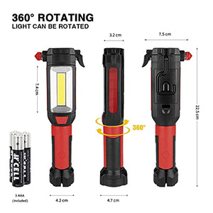 Emergency Auto Tool with Flashlight, Window Breaker & Seat Belt Cutter