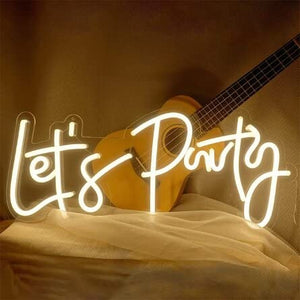 Let's Party LED Neon Signs  21''x 10''