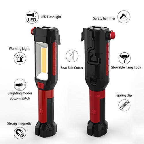Outdoor Emergency LED Flashlight Multi-functional Safety Hammer Torch Light  Tool