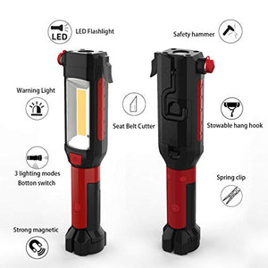 Emergency Auto Tool with Flashlight, Window Breaker & Seat Belt Cutter