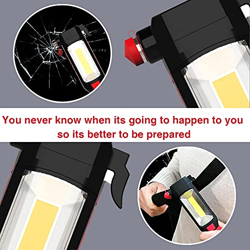 Emergency Auto Tool with Flashlight, Window Breaker & Seat Belt Cutter