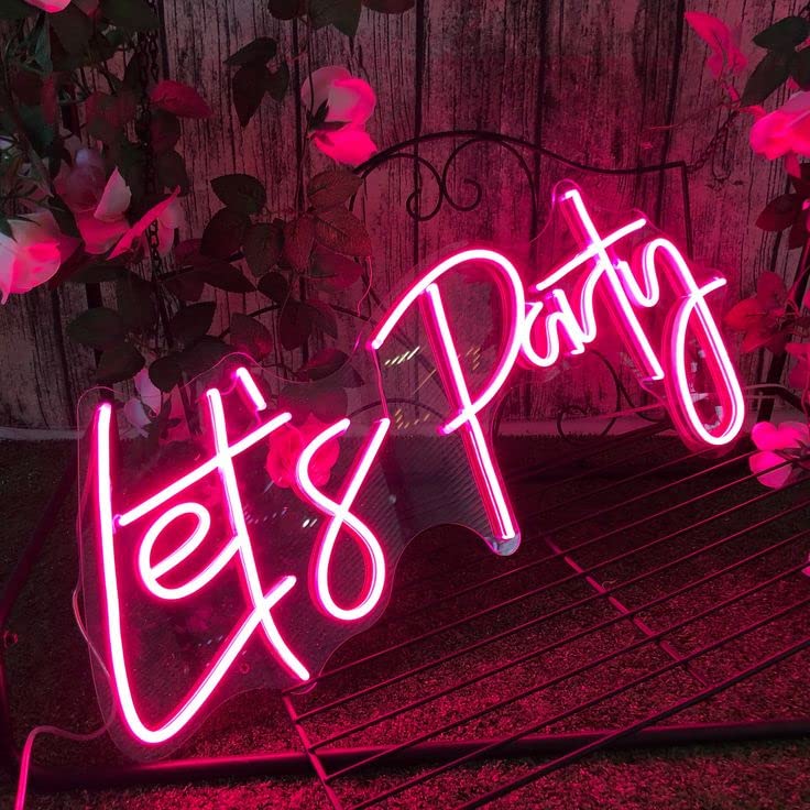 Let's Party LED Neon Signs  21''x 10''